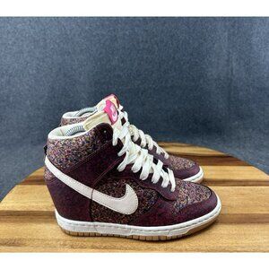 Nike Dunk Sky High Shoes 5 Womens Wedge Liberty Digital Floral Pink 540859-600